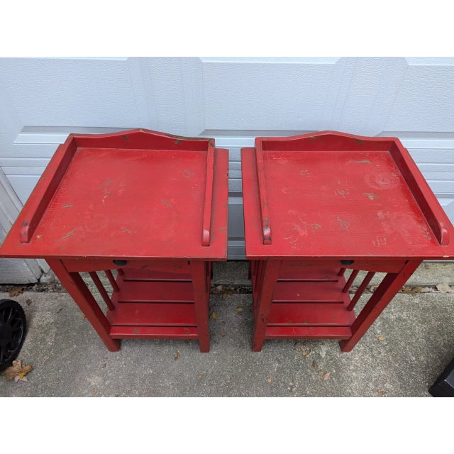 Shabby Chic 1980s Vintage Beautiful Set of Side Tables by Ron Fisher For Sale - Image 3 of 10