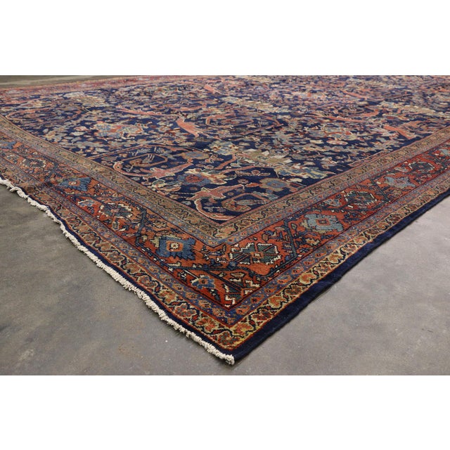 Antique Persian Mahal Gallery Rug, Palace Size Persian Rug, 09'08 X 17