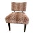 Red Velvet Tiger Print Slip Chair For Sale