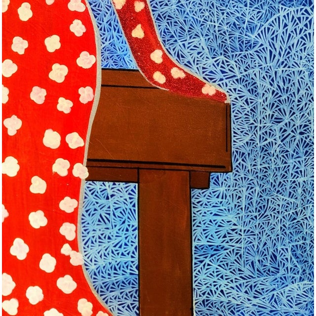 "Securely Waiting", Acrylic on Canvas Painting by Janet Adegoke For Sale - Image 4 of 4