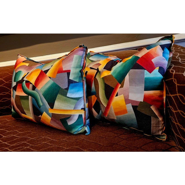 Contemporary Exclusive Clarence House Fabric Gerald Charles Tolomeo Throw Pillow For Sale - Image 3 of 3