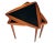 1960s Pair of 1960s Danish Modern Teak Triangle End Tables With Black Laminate For Sale - Image 5 of 13