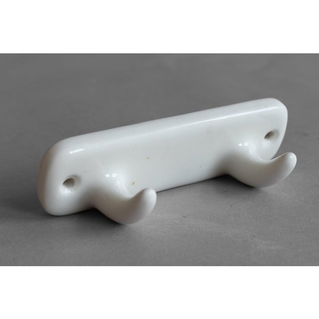 Vintage Porcelain Hooks, 1960s, Set of 2 For Sale - Image 4 of 5