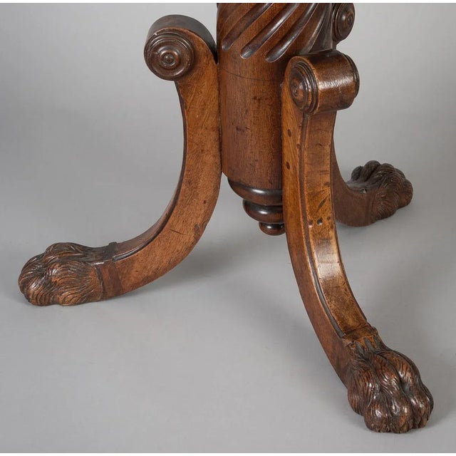 Brown English Antique Regency Revolving Piano Stool For Sale - Image 8 of 13