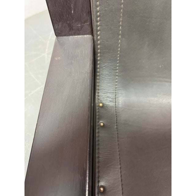 Wood Mid-Century Brutalist Black Leather Lounge Chairs by Atelier Sonja Wasseur, Netherlands, 1970s, Set of 2 For Sale - Image 7 of 10