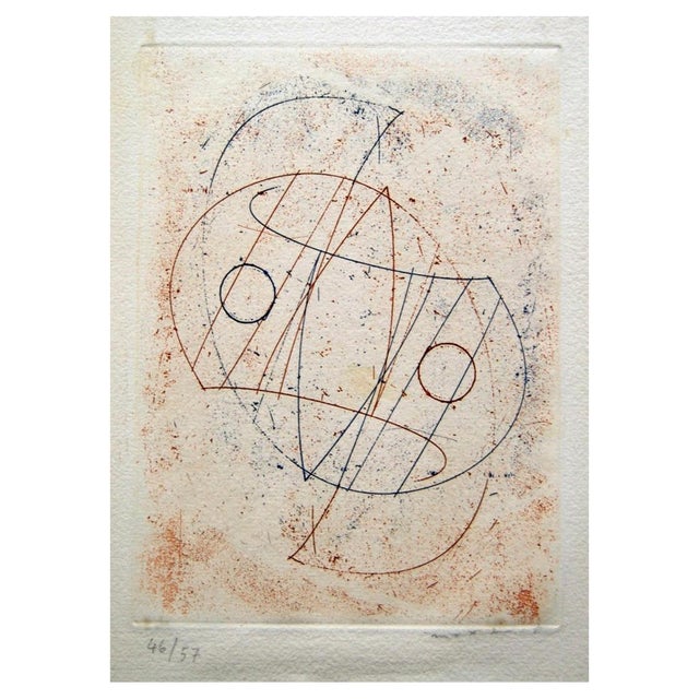 Max Ernst, Obliques, Drypoint, 1967 For Sale