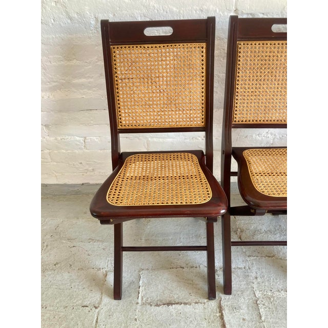 Folding Chairs in Vienna Straw, 1970s, Set of 6 For Sale - Image 11 of 18