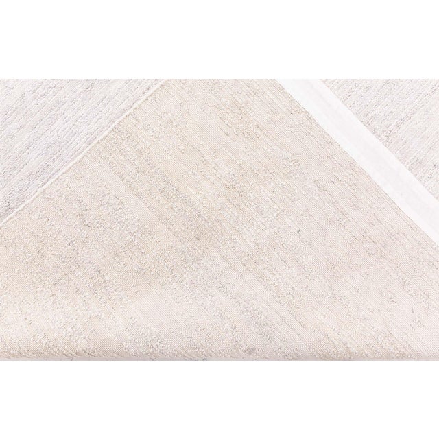 Textile Modern Hand-Knotted Silk and Wool Rug in Elegant Beige by Doris Leslie Blau For Sale - Image 7 of 7