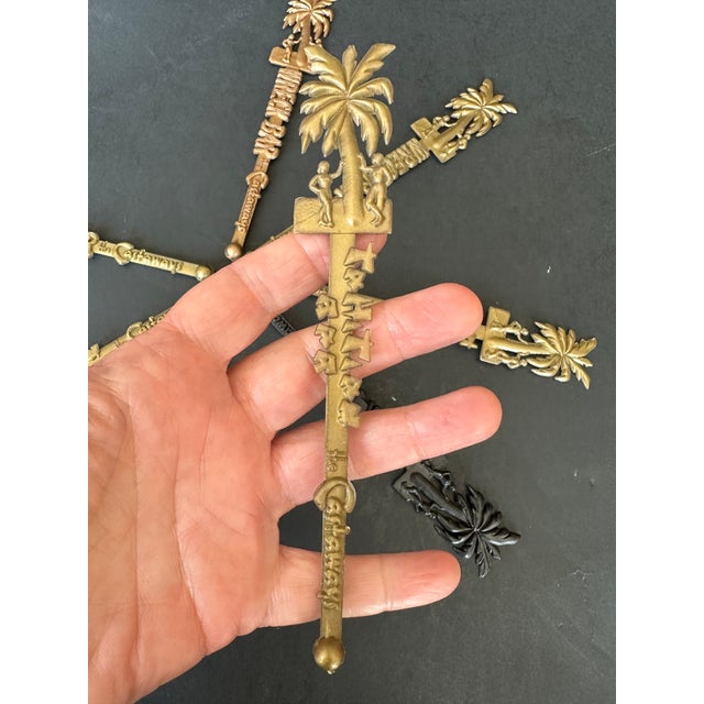 1960s Vintage Hotel Bar Cocktail Drink Stirrers Wreck Bar Miami Beach For Sale - Image 5 of 12