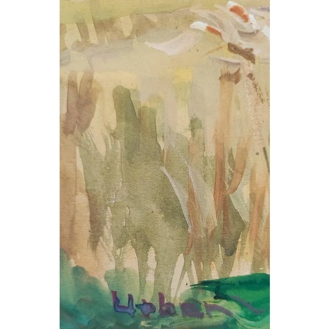 Harry Urban, Au pied des montagnes, Watercolor on Paper For Sale - Image 3 of 12