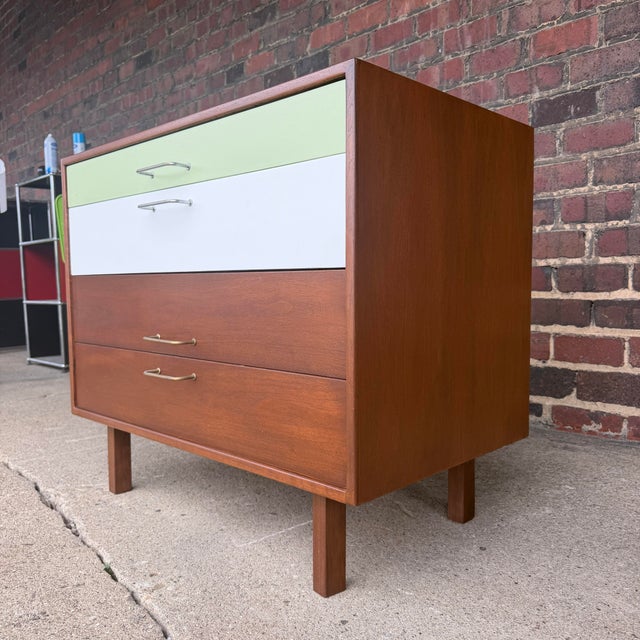 Wood Refinished Jens Risom Chest of Drawers Mid Century Modern For Sale - Image 7 of 12