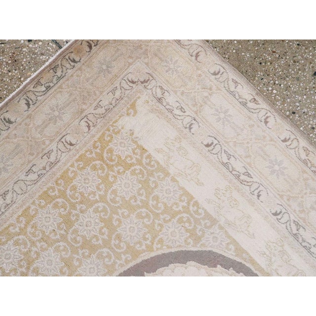 Early 20th Century Galerie Shabab Collection Early 20th Century Persian Tabriz Pictorial Rug For Sale - Image 5 of 6