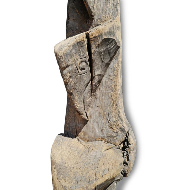 Antique Naga Puma Indian Ladder House Post Sculpture For Sale - Image 4 of 8