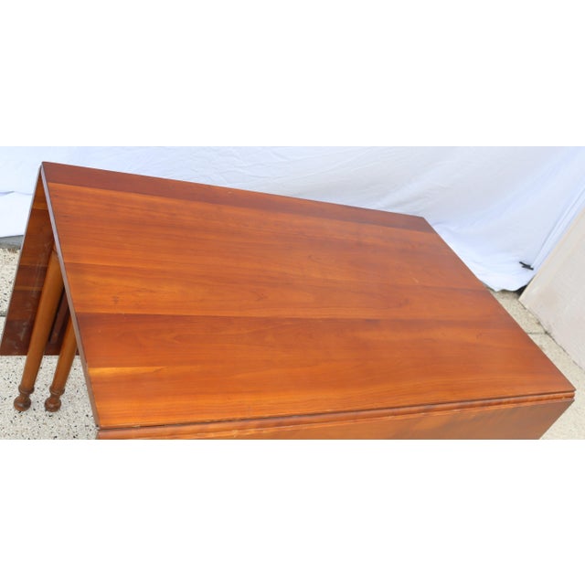 Stickley 1970s Authentic Stickley Sold Wood Drop Leaf Dining Table For Sale - Image 4 of 13