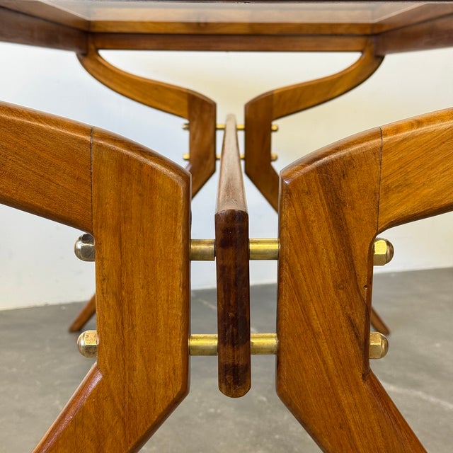 Teak and Glass Dining Table, 1950s For Sale - Image 6 of 12