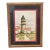 Vintage Lighthouse Painting Original Signed Watercolor Framed and Matted For Sale
