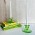 Early 20th Century Pair of Early 20th Century Green Glow Candleholders For Sale - Image 5 of 7