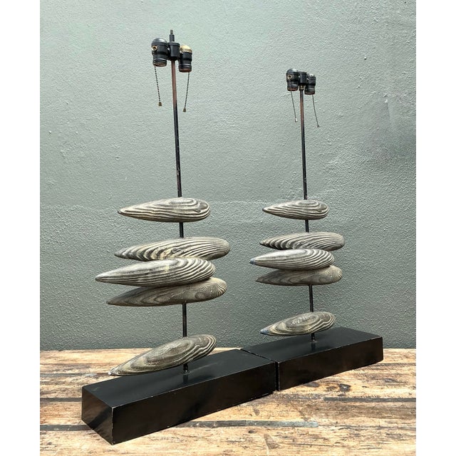 Vintage Original Postmodern Fish Lamps - A Pair For Sale - Image 11 of 12