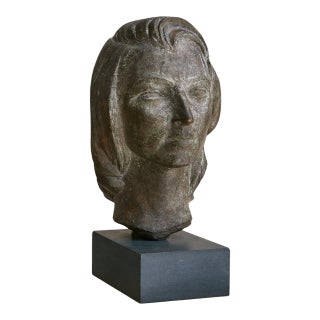 Mid-Century Cast Bronze Bust, Signed E. Gallay with Pastori Foundry Mark For Sale