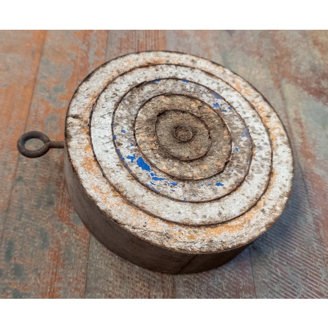 19th Century Rustic Farmhouse Primitive Bullseye Darts Target For Sale - Image 4 of 8