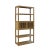 Contemporary Light Natural Raw Wood Shutter Doors Bookcase Divider Cabinet For Sale - Image 3 of 7