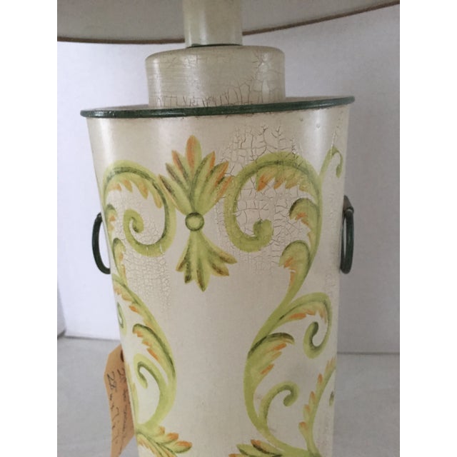 1970’s Tole Cylinder Table Lamp For Sale - Image 4 of 12