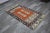 1970s Mid-Century Style Turkish Vintage Wool Flamestich Design Ethnic Rug Size: 3.1 x 6.2 ft (95 x 187 cm) 37 x 74 inches...