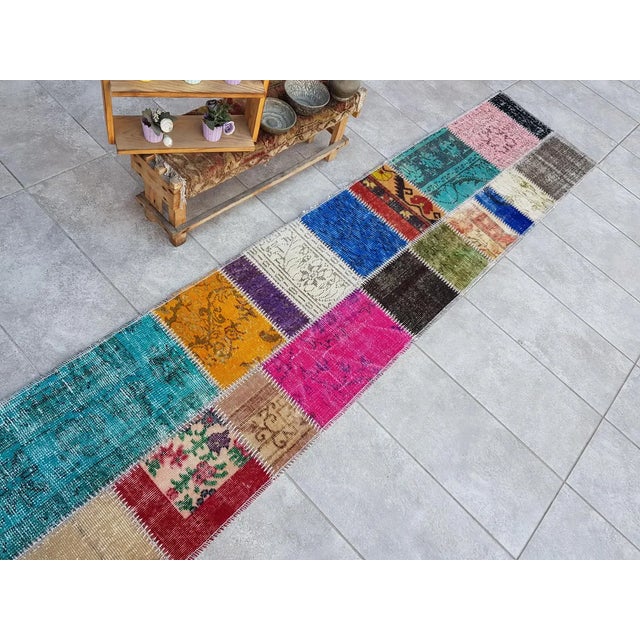 Turkish Colourful Mid 20th Century Wool Carpet For Sale - Image 3 of 10