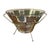 Vintage Mid-Century Modern Glass Serving Bowl With Gold-Tone Metal Stand. For Sale - Image 4 of 10