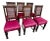 Early 20th Century Edwardian English Oak Dining Chairs With Vivid Mexican Embroidery Upholstery - Set of 6 For Sale