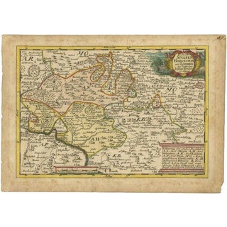 Antique Map of the Region of Hohenstein by Schreiber, 1749 For Sale