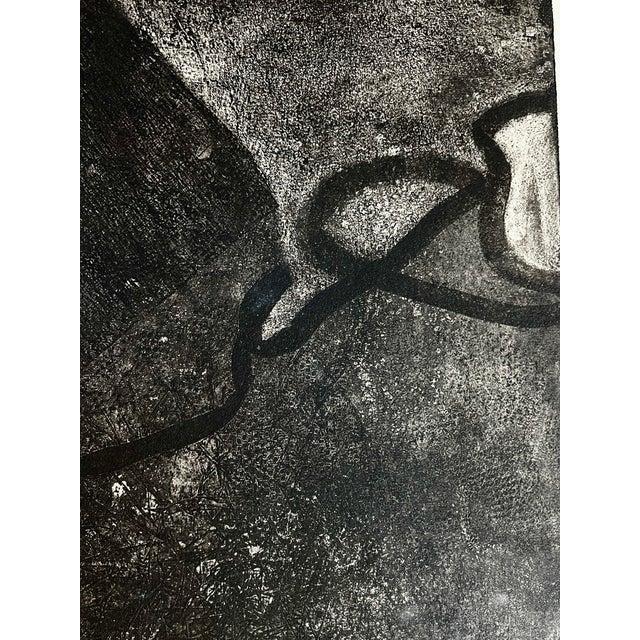 Vintage Modernist Abstract Etching by Oscar Murillo For Sale - Image 4 of 7