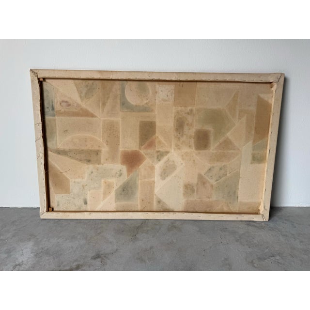 2003 Vintage Daniel Colorful Geometric Abstract Oil on Canvas Painting – Unframed For Sale - Image 10 of 10