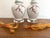 Mid 20th Century Chinese Plum Blossom Temple Jar Table Lamp on Lucite Bases - a Pair For Sale - Image 9 of 10