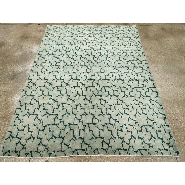 Galerie Shabab Collection Mid-20th Century Turkish Art Deco Style Accent Carpet For Sale - Image 4 of 10