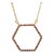 VR Jewels Geomatric Hexagon Shape Amethyst Pendant Chain Necklace in 14k Solid Gold For Sale - Image 4 of 12