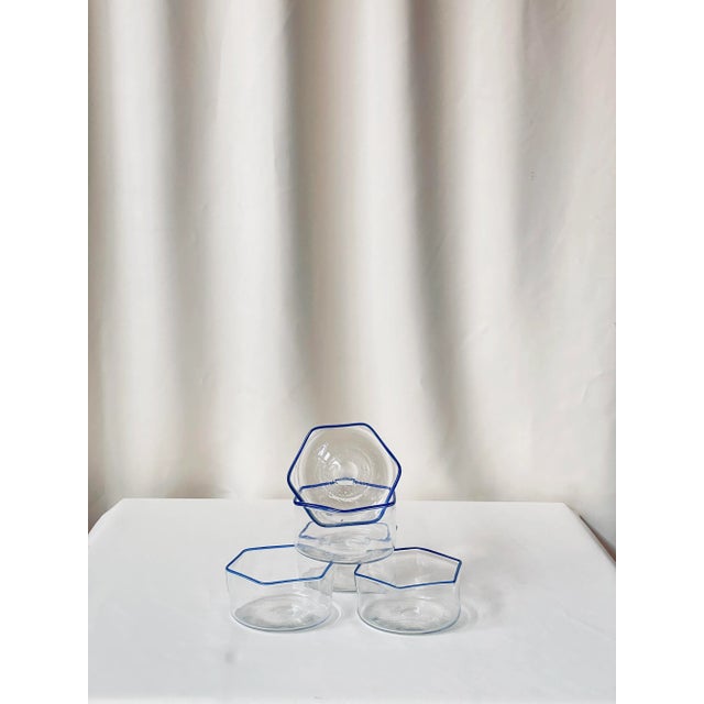Italian Glass Bowls, Set of 6 For Sale - Image 6 of 13