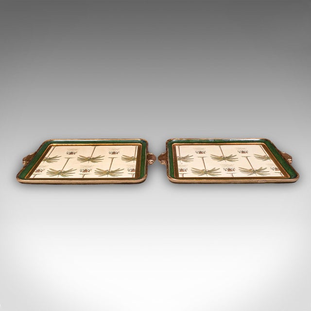 Traditional Pair of Vintage Florentine Serving Trays, Italianate Afternoon Tea Platter, 1970 For Sale - Image 3 of 10