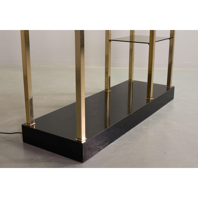 Black Hollywood Regency Style Black Lacquered Shelving Unit from Belgo Chrom, 1970s For Sale - Image 8 of 10