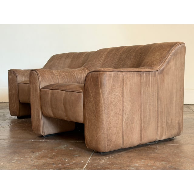 Animal Skin Vintage 1970s DeSede Ds-44 Buffalo Leather Lounge Chairs For Sale - Image 7 of 16