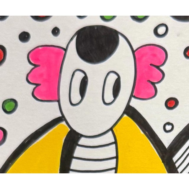 Trio of Gentle Mischief — Nathalie Gribinski — Small Abstract Figurative Drawing (8 X 8 In, 2025) For Sale In Chicago - Image 6 of 7