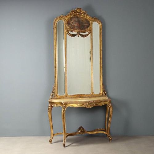 Console Table with Mirror, Set of 2 For Sale - Image 13 of 13