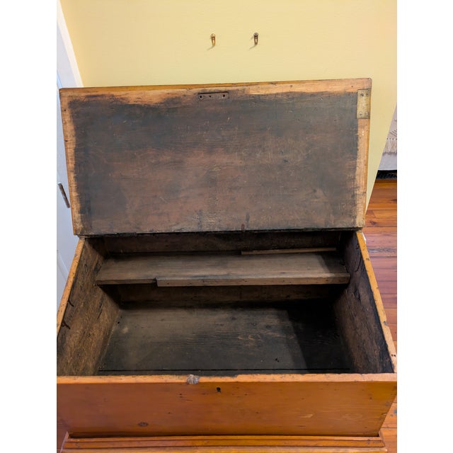 Antique Oak Slant Front Desk With Stand/Drawer For Sale - Image 18 of 18