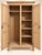 Classic Provincial Oak Sandblasted Two-Door Wardrobe, 1890s For Sale - Image 3 of 5