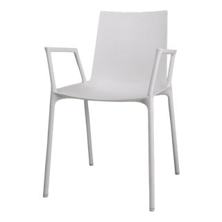 Vintage White Design Chair with Armrests, Belgium, 2000s For Sale