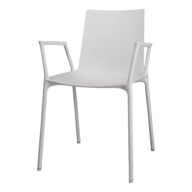 Vintage White Design Chair with Armrests, Belgium, 2000s For Sale
