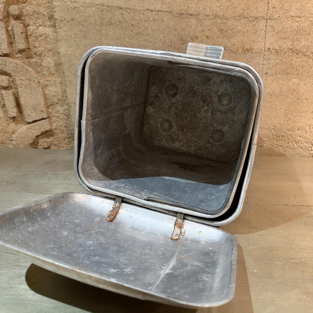 Vintage Magikan Aluminum Step-Pedal Trash Can From the Mid-Century Modern For Sale - Image 13 of 14
