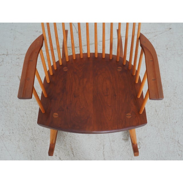 Thomas Moser Studio Made Cherry Rocking Chair | Chairish