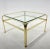 Italian Coffee Table in Brass and Glass by Mauro Lipparini, 1970s For Sale - Image 3 of 13