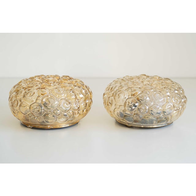 Vintage Bubble Glass Flush Mounts attributed to Helena Tynell, 1960s, Set of 2 For Sale - Image 15 of 15